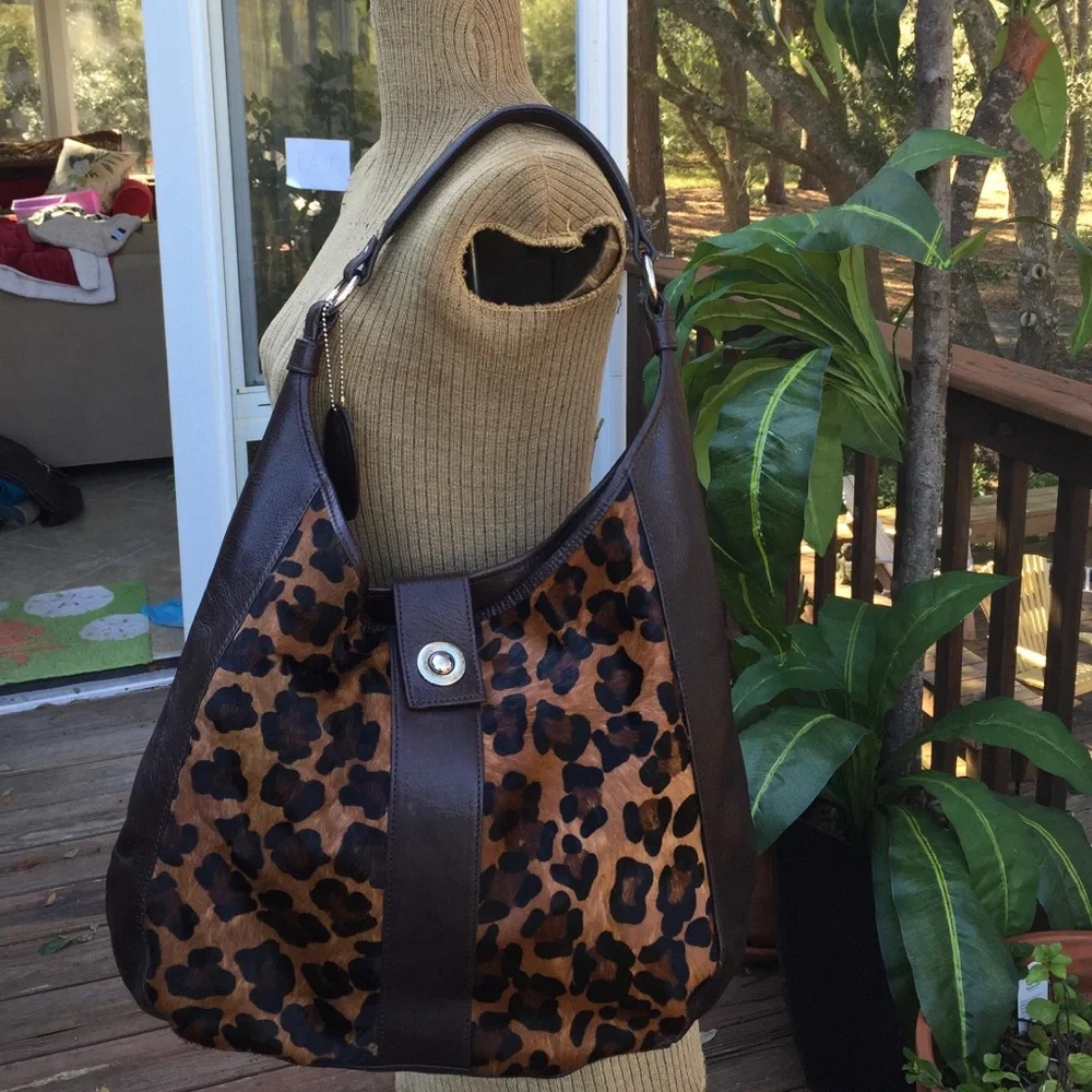 Calf hair leather hobo - Picture 2 of 4